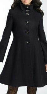 NWOT Betsey Johnson Wool Peacoat Jacket Hearts vel